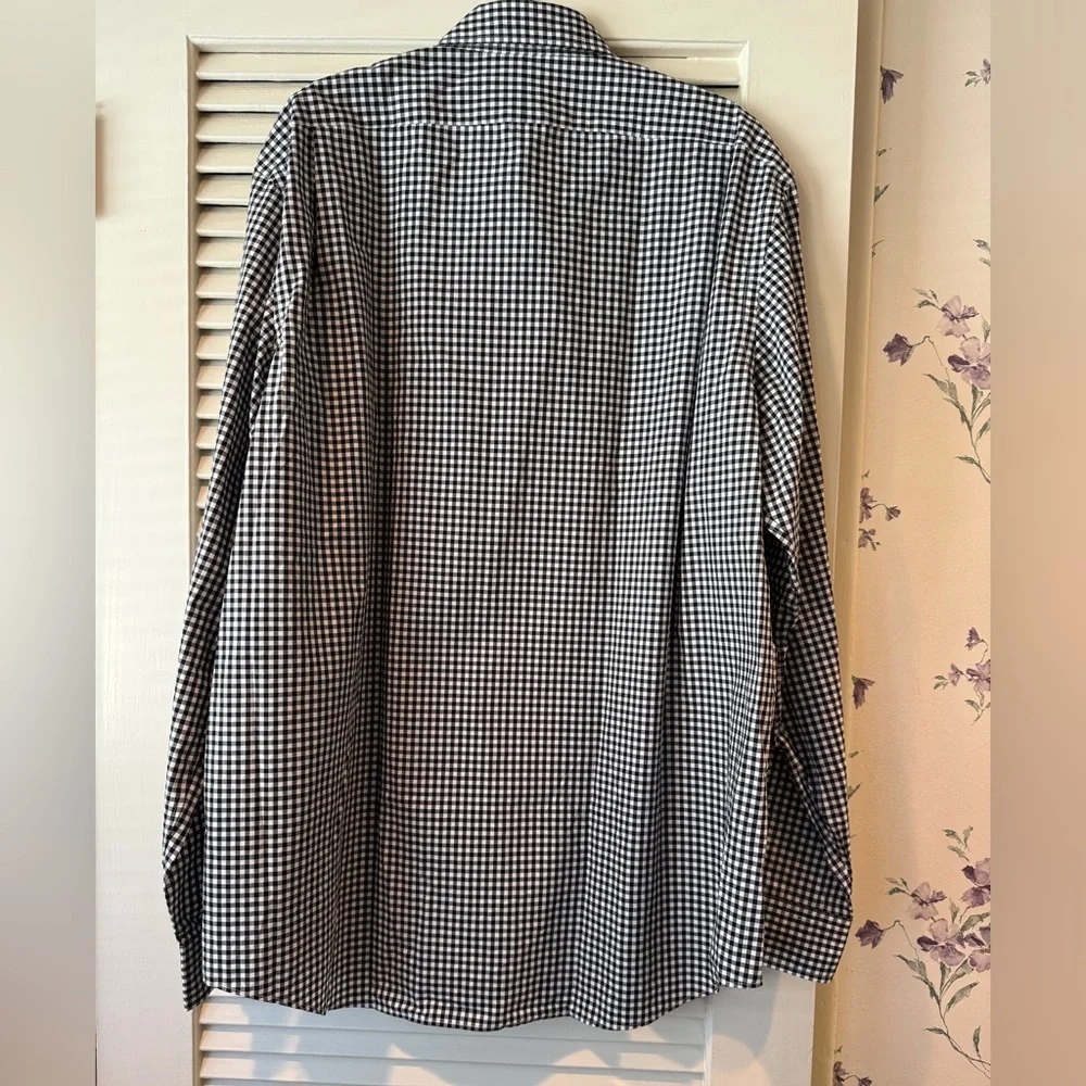 NWOT Polo Ralph Lauren Black and White Checker Button Down in XXL - Picture 5 of 8